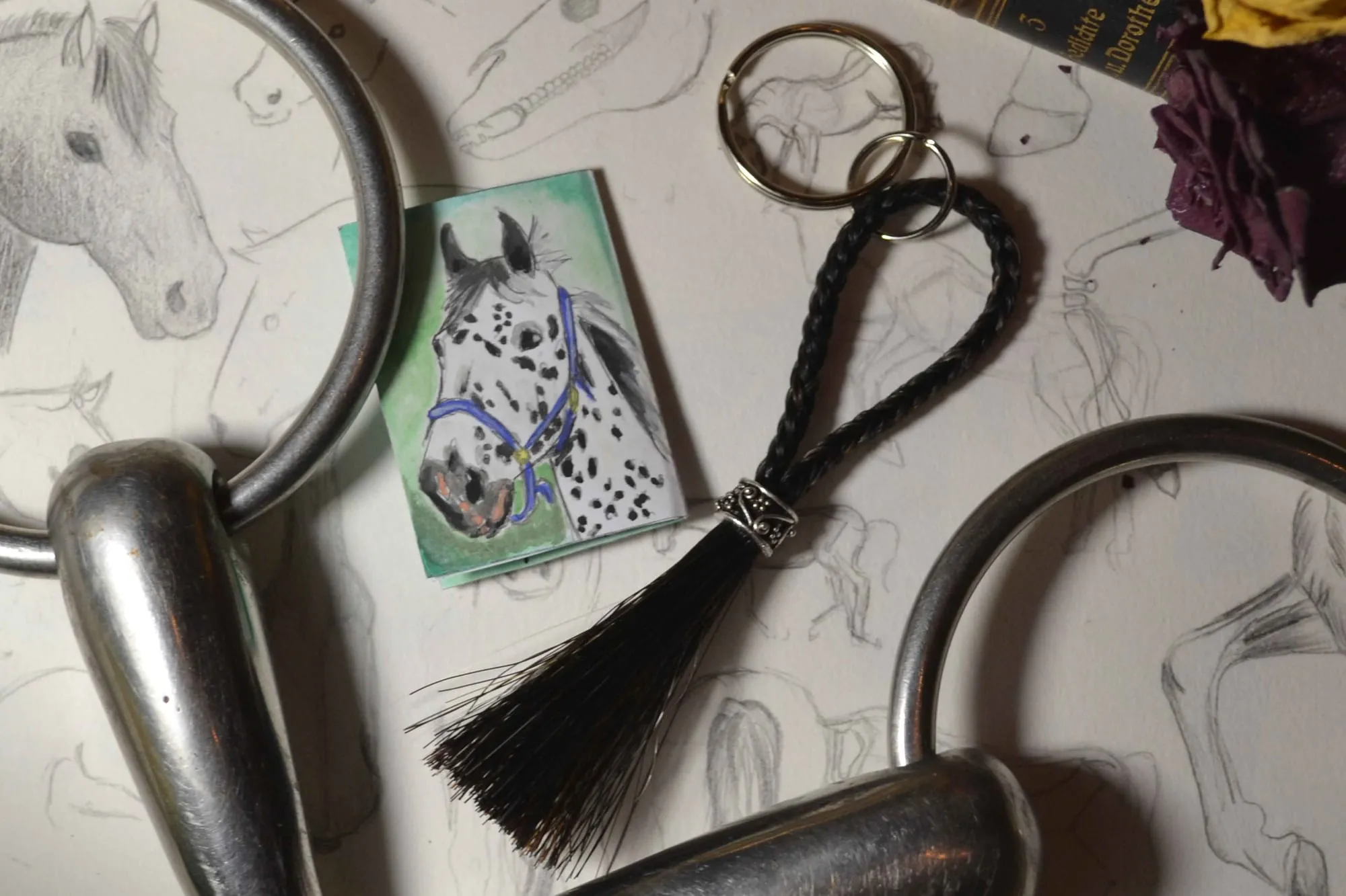 Loopförmiger Schlüsselanhänger mit Portrait